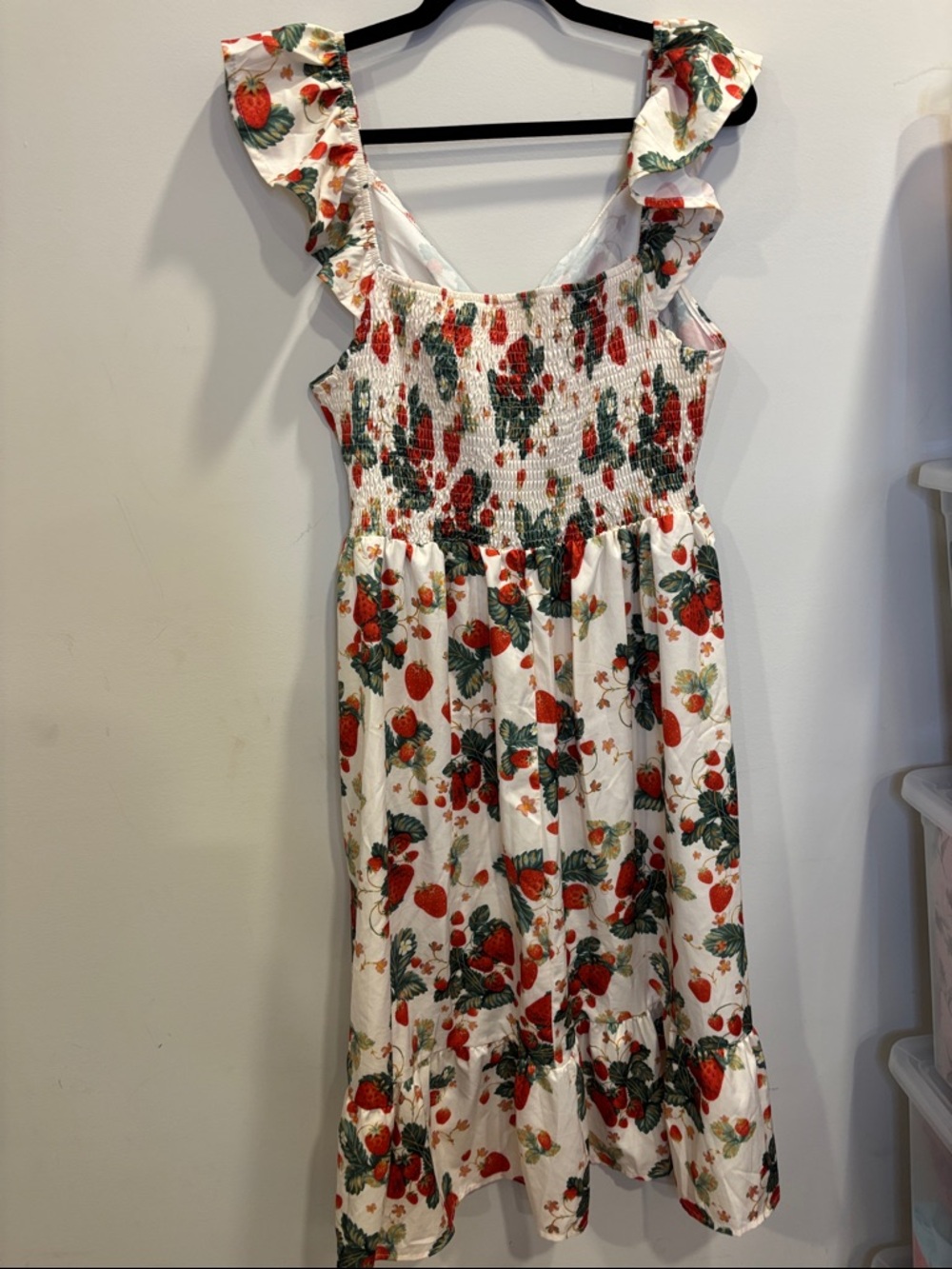 Flowy Strawberry Sundress Size XL - Picture 7 of 10